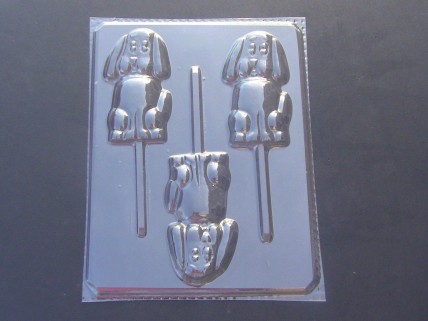 160sp Big Red Dog Chocolate or Hard Candy Lollipop Mold